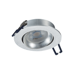 LED Inbouwspot Aurora | Dimbaar | IP20 | 3,8W | Plat Design | Zaagmaat: Ø70-75 mm | Inbouwdiepte: 38 mm | Geborsteld RVS