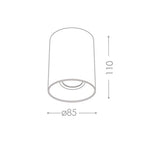 LED Opbouwspot Faro | GU10 | Kantelbaar | Zwart-Goud