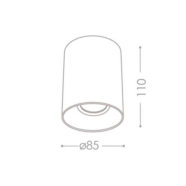 LED Opbouwspot Faro | GU10 | Kantelbaar | Zwart-Goud