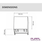 LED Wandlamp COB Kubus