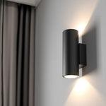 LED Wandlamp Houston | Up & Down | Dubbele GU10 | Zwart | IP20