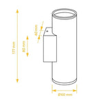 LED Wandlamp Houston | Up & Down | Dubbele GU10 | Zwart | IP20