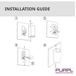 LED Wandlamp D-vorm Up & Down Mat Zwart | IP44 | Dubbele GU10