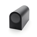LED Wandlamp D-vorm Up & Down Mat Zwart | IP44 | Dubbele GU10