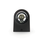 LED Wandlamp D-vorm Up & Down Mat Zwart | IP44 | Dubbele GU10
