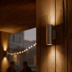 LED Wandlamp Rond Up & Down Zilver | IP44 | Dubbele GU10