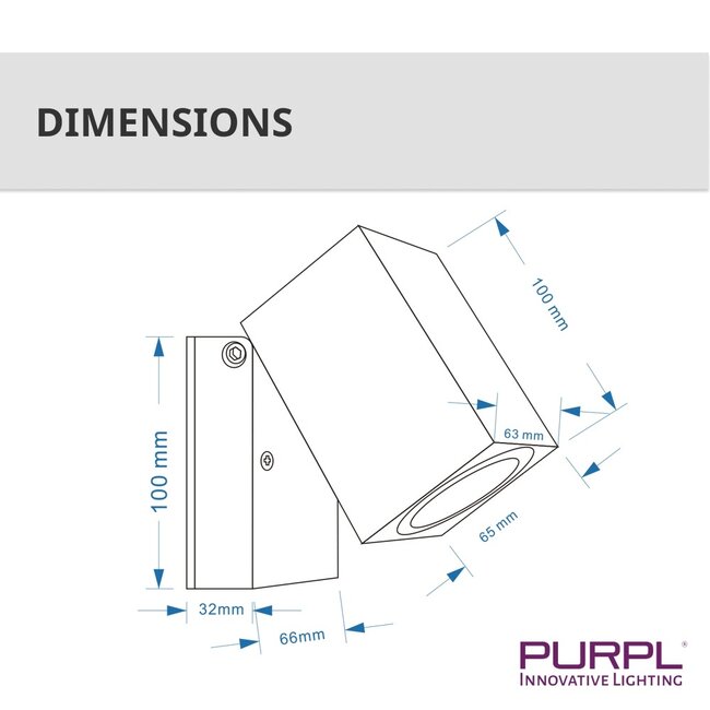 LED Wandlamp Rond Up & Down | Dubbele GU10 | Zilver | IP44