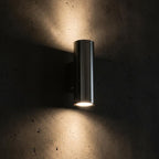 LED Wandlamp Rond Up & Down Zilver | IP44 | Dubbele GU10