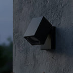 LED Wandlamp Kantelbaar Vierkant Mat Zwart | GU10 | IP44