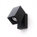 LED Wandlamp Kantelbaar Vierkant Mat Zwart | GU10 | IP44