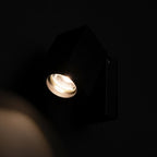LED Wandlamp Kantelbaar Vierkant Mat Zwart | GU10 | IP44