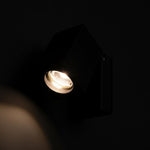 LED Wandlamp Kantelbaar Vierkant | GU10 | Mat Zwart | IP44