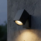 LED Wandlamp Kantelbaar Vierkant | GU10 | Mat Zwart | IP44