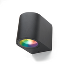LED Wandlamp D-vorm Mat Zwart | GU10 | IP44