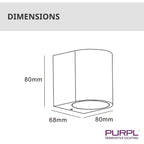 LED Wandlamp D-vorm Mat Zwart | GU10 | IP44