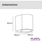 LED Wandlamp D-vorm | GU10 | Mat Zwart | IP44