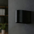 LED Wandlamp D-vorm Mat Zwart | GU10 | IP44