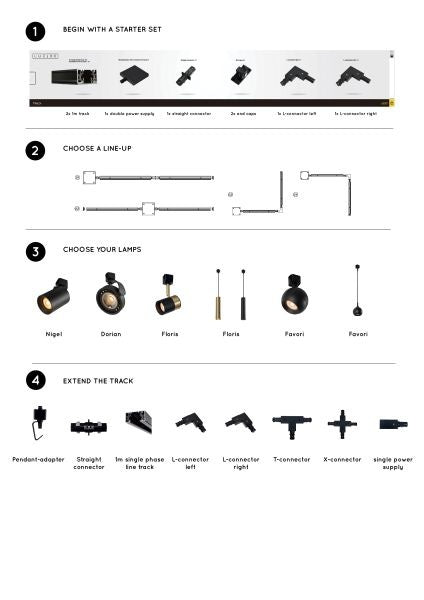 LED Hanglamp Vando | 1-Fase Rail | GU10 | Mat Zwart