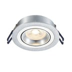LED Inbouwspot Feno | Dimbaar | IP20 | 3,8W | Plat Design | Zaagmaat: Ø80-85 mm | Inbouwdiepte: 38 mm | Geborsteld Aluminium