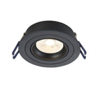 LED Inbouwspot Feno | Dimbaar | IP20 | 3,8W | Plat Design | Zaagmaat: Ø80-85 mm | Inbouwdiepte: 38 mm | Mat Zwart