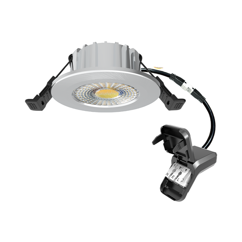 LED Inbouwspot Ferro | Dimbaar | IP65 | 6W | CCT Switch (2700K/3000K/4000K/5700K) | Zaagmaat: Ø50-70 mm | Inbouwdiepte: 32 mm | Zilver