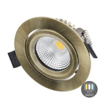 LED Inbouwspot Lesto | Dimbaar | IP65 | 4W/6W | CCT Switch (2700K/3000K/4000K) | Zaagmaat: Ø68-75 mm | Inbouwdiepte: 29 mm | Satin Metallic