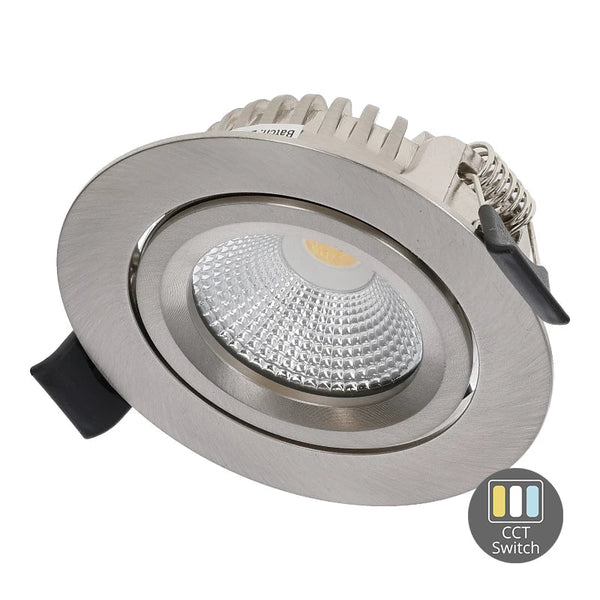 LED Inbouwspot Lesto Zilver | 4W/6W CCT dimbaar | IP65 | Ø68 mm
