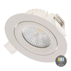LED Inbouwspot Lesto | Dimbaar | IP65 | 4W/6W | CCT Switch (2700K/3000K/4000K) | Zaagmaat: Ø68-75 mm | Inbouwdiepte: 26 mm | Mat Wit