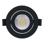 LED Inbouwspot Lesto | Dimbaar | IP65 | 4W/6W | CCT Switch (2700K/3000K/4000K) | Zaagmaat: Ø68-75 mm | Inbouwdiepte: 26 mm | Mat Zwart