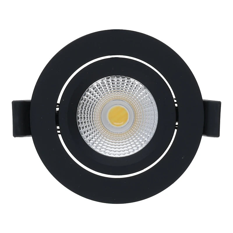 LED Inbouwspot Lesto | Dimbaar | IP65 | 4W/6W | CCT Switch (2700K/3000K/4000K) | Zaagmaat: Ø68-75 mm | Inbouwdiepte: 26 mm | Mat Zwart