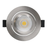 LED Inbouwspot Lesto | Dimbaar | IP65 | 4W/6W | CCT Switch (2700K/3000K/4000K) | Zaagmaat: Ø68-75 mm | Inbouwdiepte: 29 mm | Zilver