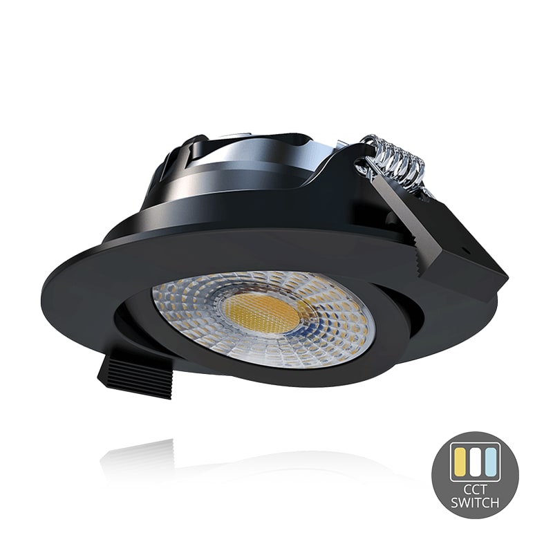 LED Inbouwspot Lyvo 6W Mat Zwart