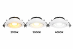 LED Inbouwspot Lyvo | Dimbaar | IP65 | 5W/7W | CCT Switch (2700K/3000K/4000K) | Inbouwdiepte: 25 mm | Mat Wit