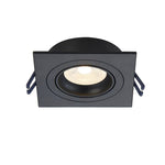 LED Inbouwspot Plano | Dimbaar | IP20 | 3,8W | Vierkant | Plat | Zaagmaat: Ø80-85 mm | Inbouwdiepte: 38 mm | Mat Zwart