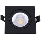 LED Inbouwspot Quaro | Dimbaar | IP65 | 4W/6W | CCT Switch (2700K/3000K/4000K) | Vierkant | Inbouwdiepte: 29 mm | Mat Zwart