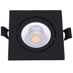 LED Inbouwspot Quaro | Dimbaar | IP65 | 4W/6W | CCT Switch (2700K/3000K/4000K) | Vierkant | Inbouwdiepte: 29 mm | Mat Zwart