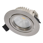 LED Inbouwspot Therma | Dimbaar | IP44 | 5W | Dim-to-Warm (2200K-3000K) | Zaagmaat: Ø70-75 mm | Inbouwdiepte: 25 mm | Zilver