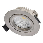 LED Inbouwspot Therma | Dimbaar | IP44 | 5W | Dim-to-Warm (2200K-3000K) | Zaagmaat: Ø70-75 mm | Inbouwdiepte: 25 mm | Zilver
