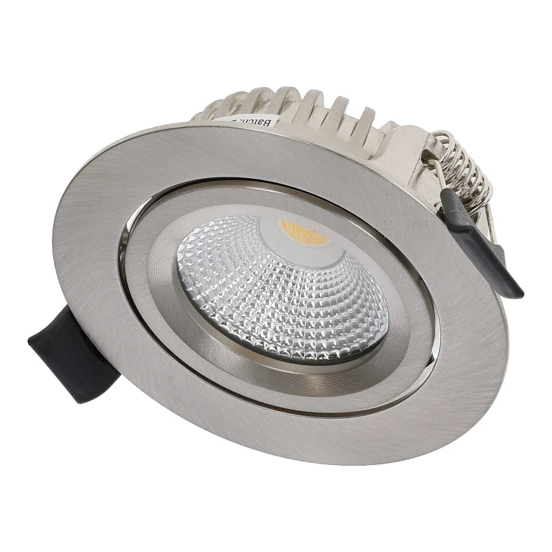 LED Inbouwspot Omega | Dimbaar | IP44 | 5W | Dim-to-Warm (2200K-3000K) | Zaagmaat: Ø70-75 mm | Inbouwdiepte: 25 mm | Zilver