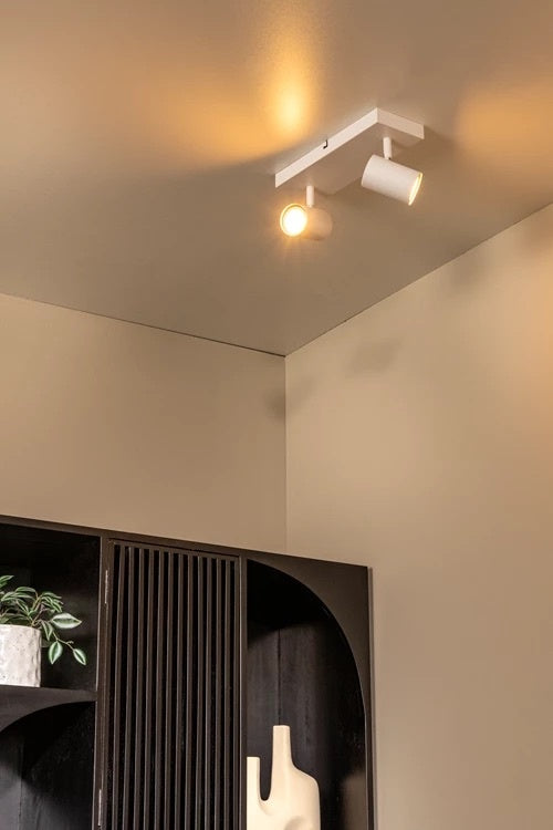 LED Opbouwspot Largo | 2× GU10 | Kantelbaar | Wit