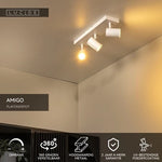 LED Opbouwspot Largo | 3× GU10 | Kantelbaar | Wit