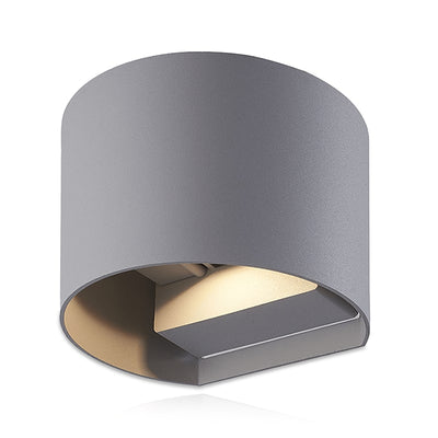 LED Wandlamp COB Rond Grijs