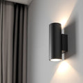 LED Wandlamp Divo | Up & Down | 2× GU10 | IP20 | H 176 mm | Mat Zwart