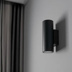LED Wandlamp Divo | Up & Down | 2× GU10 | IP20 | H 176 mm | Mat Zwart