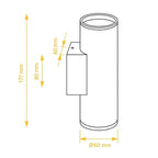 LED Wandlamp Divo | Up & Down | 2× GU10 | IP20 | H 176 mm | Mat Zwart