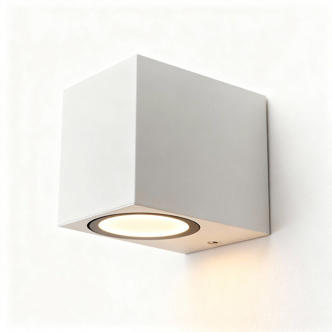 LED Wandlamp Vierkant | GU10 | Wit | IP44