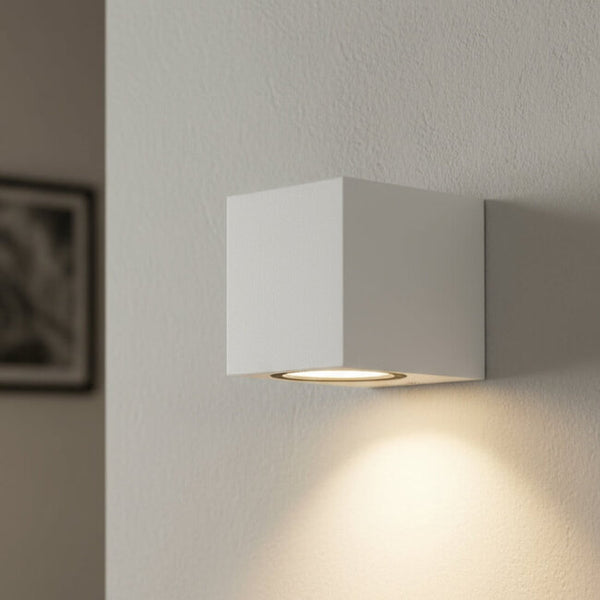 LED Wandlamp Vierkant Wit | GU10 | IP44
