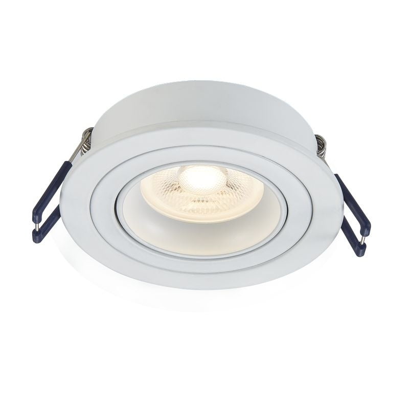 LED Inbouwspot Baldr | Dimbaar | IP20 | 3,8W | Plat Design | Zaagmaat: Ø80-85 mm | Inbouwdiepte: 38 mm | Mat Wit