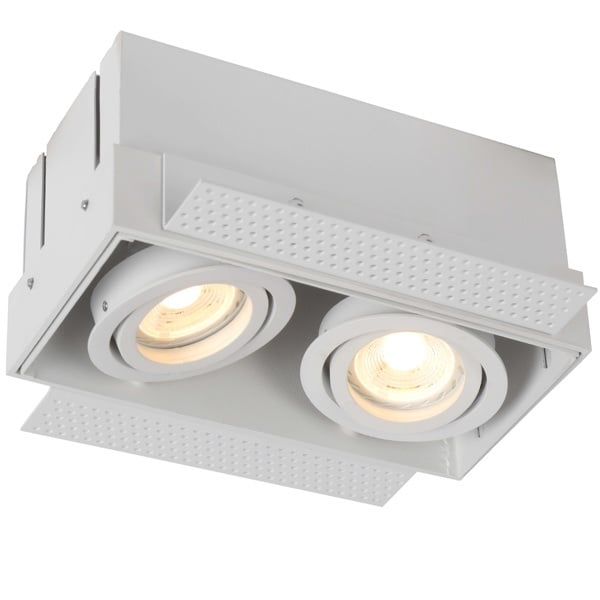 LED Inbouwspot Cardo Wit | 2× GU10 | Trimless | 18,5 × 9 cm