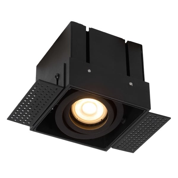 LED Inbouwspot Cardo Mat Zwart | 1× GU10 | Trimless | 9 × 9 cm